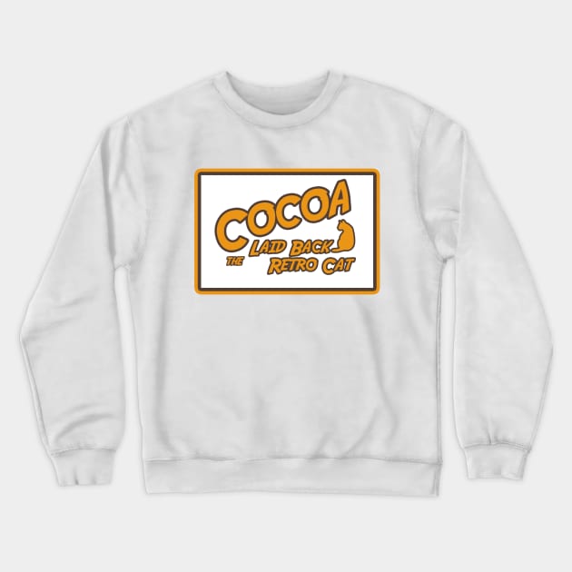 Cocoa the Laid Back Retro Cat - Framed Logo Crewneck Sweatshirt by PapaPete